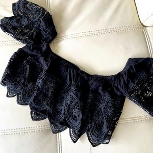 Crop top with mini sleeves